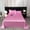 Pink, variant on Byujiro 3-Piece Cooling Satin Sheet Set Ice Silk Flat Sheet & Pillowcase Silky Smooth Bedding, Wrinkle Resistant, Machine Washable