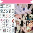 thumbnail image 3 of 30 Pieces Coloring Skin Stickers Waterproof Long-lasting Alphabet Pattern Color Flowers Sticker Single-use Painting DIY Body Paint Kits Type 2, 3 of 8