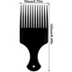thumbnail image 2 of Peine afro de plástico para cabello liso y rizado, peine afro negro, peine para cortar cabello con dientes anchos y planos, peine para rizos, peine afro de plástico, herramientas en U, 2 of 5