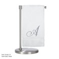 thumbnail image 3 of Monogrammed Bath Towel, Personalized Gift, 27 x 54 inches - Set of 2 - Silver Script Embroidered Towel - 100% Turkish Cotton- Soft Terry Finish - for Bathroom or Spa - Script A White, 3 of 3