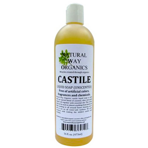 Natural Way Organics Ultra Mild Unscented Castile Soap, 16oz - Perfect for Natural Skin Care and Hair Care - Make Your Own DIY Green Cleaning Products Natural Way Organics Ultra Mild Unscented Castile Soap, 16oz - Perfect for Natural Skin Care and Hair Care - Make Your Own DIY Green Cleaning Products