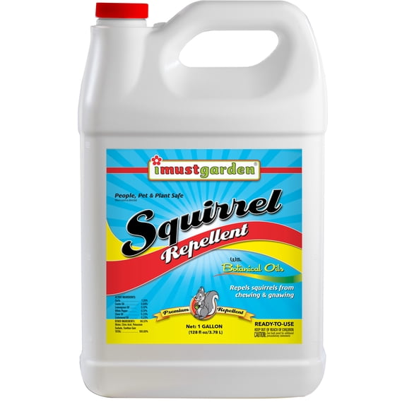 I Must Garden Squirrel Repellent: Protects Vehicles, Plants, Decking, & Furniture - Works on Chipmunks - 1 Gallon Ready to Use Refill