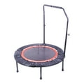 thumbnail image 3 of Hassch 40" Folding Mini Fitness Indoor Exercise Workout Rebounder Trampoline with Handle, Max Load 330lbs, Black & Red, 3 of 10