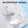 thumbnail image 3 of Bouchons d'Oreilles en Silicone Isolation Acoustique Anti-Bruit (Blanc), 3 of 7