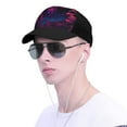 thumbnail image 4 of Naloa Purple-Red Skull Adult adjustable Print Baseball Hat, Patchwork curved brim baseball capfor Men and Women, One Size, 4 of 5