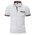 thumbnail image 1 of Birdeem Chemises pour Hommes Chemise Décontractée Patchwork Imprimé Bouton Col Rabattu Manches Courtes T-Shirt Chandail Blouse, 1 of 12