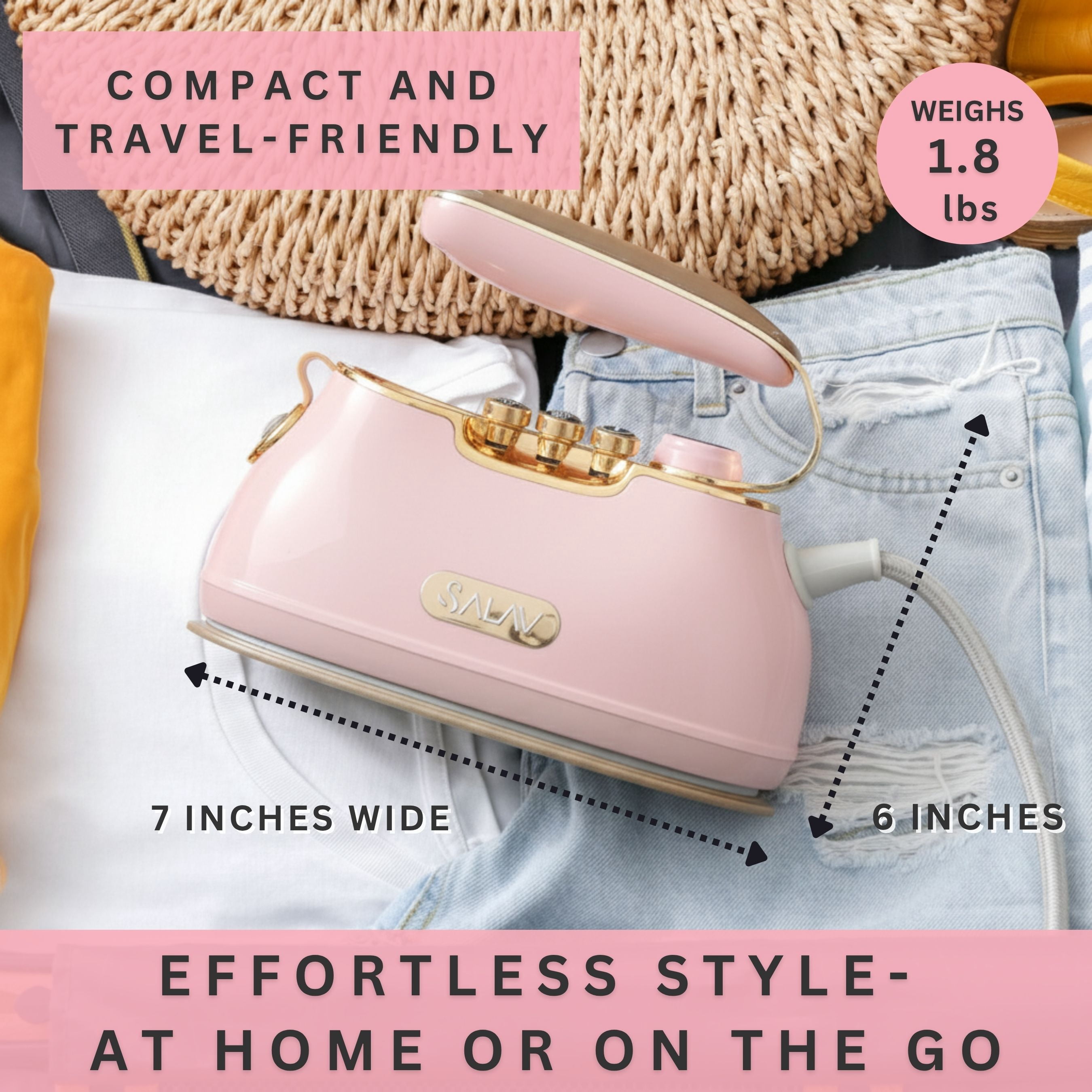 IS-900 Retro Edition Duopress Steamer and Iron, Rose