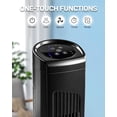 thumbnail image 5 of Ktaxon 32" Bladeless Tower Fan, Portable Floor Fan with Remote Control, Adjustable 90° Oscillating, 3 Speeds, 3 Modes & 7.5H Timer, Ultra-Quiet Cooling Fan for Home Office Bedroom, Black, 5 of 9