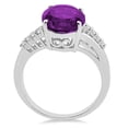 thumbnail image 2 of Oval Shaped Amethyst and Diamond Ring in 10K Gold, 2 of 2