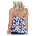 thumbnail image 2 of Island Escape WHITE MULTI Sunny Days Printed Tiered Tankini Swim Top, US 6, 2 of 4
