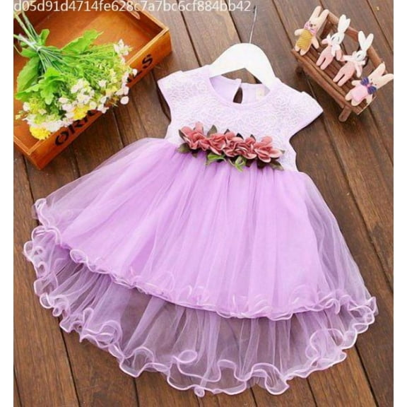 Baby Girls Toddler Flower Dress Sleeveless Infant Wedding Bridesmaid Birthday Party Pageant Tutu Tulle Princess Dresses for 0-2 Years