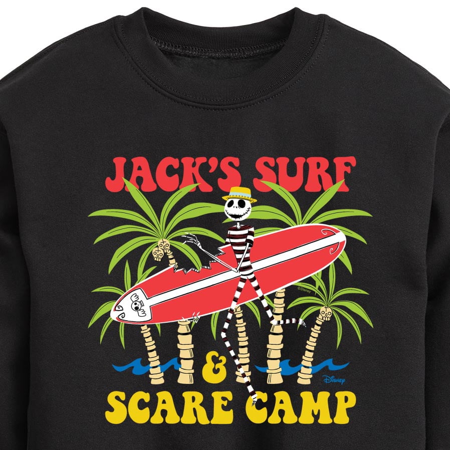Nightmare Before Christmas - Jack's Surf Scare Camp - Summertime - Toddler And Youth Long Sleeve Graphic T-Shirt