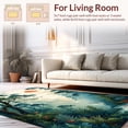 thumbnail image 2 of ODIKA 2'x3' Machine Washable Non-Slip Area Rug, Mystical Forest Wash Redondo Dull Oasis Summary High Traffic Rug, Green, 178035, 2 of 7