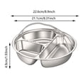thumbnail image 3 of Outdor Divided Steamer Plate Flavor Mixing Round Plate Construction Compartment Steaming Tray For Dieters, 3 of 6