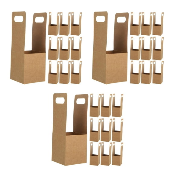 OUNONA 30 pcs  Hot and Cold Drink Carrier Paperboard Cup Holder Single Coffee Cup Holder for Takeout Beverages Coffee Accessories
