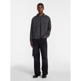 thumbnail image 2 of No Boundaries Cotton Boxy Cropped Fit Printed Flannel Shirt with Long Sleeves, Men's XS-5XB, 2 of 5