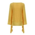 thumbnail image 5 of iHengLiXing Spring Tops for Womens Dressy Casual Womens Spring And Summer Round Neck Short Sleeve Solid Loose Casual Cotton Yellow XXXXXL, 5 of 6