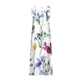 thumbnail image 5 of Midi Dresses for Women Cotton Linen Casual Summer Dresses Oversized Tunic Dress Plus Size Round Neck Printed Sleeveless Vest Dress Flowy Dress Baggy Beach Long Dress Sundress Multicolor XXXL, 5 of 5
