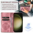 thumbnail image 6 of Case for Samsung Galaxy S20 Plus , Leather Magnetic Folio Cover with Card Holder,Kickstand - TPU Shockproof Durable Protective Phone Case , Pink, 6 of 14