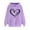 Purple, variant on DDAPJ pyju Womens Heart Print Hoodie 2023 Fall Fashion,Teen Girls Cute Graphic Hooded Sweatshirt Loose Casual Long Sleeve Drawstring Pullover Hoodies with Kangaroo Pocket