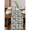 thumbnail image 2 of Hokiten Table Runners 72 Inches Long Dress Scarves, Gray Flowers Farmhouse Kitchen/Dining Table Runner, Coffee Tablerunners, Vintage Country Pastoral Botanical Floral 13x72 Inch, 2 of 7