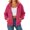 Z2_Hot Pink, variant on Fashion Plus Size Pullover Hoodie for Womens Zip Up Solid Color Pockets Zipper Long Sleeved Regular Top Hooded Sweatshirts Coat Outwear 50% off Clearacne!