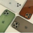 thumbnail image 6 of Case for iPhone 13 Pro Max 6.7 inch,Clear Soft Silicone Bumper Protective Retro Color Transparent Shockproof Phone Case - Brown, 6 of 7