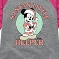 thumbnail image 3 of Disney - Santas Little Helper - Toddler & Youth Girls Raglan Graphic T-Shirt, 3 of 4
