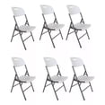 thumbnail image 1 of Set 6 Sillas Plegable Comoda Jardin Plastico Fiestas Blanco, 1 of 5