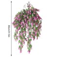 thumbnail image 2 of Guirnalda de lavanda artificial simulación floral decoración colgante de pared de plástico vid flor falsa de ratán, rosa roja 2 piezas eigraketly HA8169-03B, 2 of 6