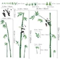 thumbnail image 6 of Panda Decor Wall Stickers Bamboo Wall Art Decals, Green Plants Peel and Stick Wall Murals Bamboo Wall Decoration Decals for Baby Kids Bedroom Nursery Living Room Décor, 6 of 10