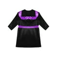 thumbnail image 4 of Rswnyirn Kids Boys Boxing Robe Hooded Satin Hoodie Halloween Cosplay Costume Black&Purple 6, 4 of 5