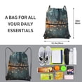 thumbnail image 2 of Naloa Magical Butterfly In Forest Drawstring Backpack String Bag Cinch Water Resistant for Gym Shopping Sport Yoga, 2 of 6