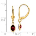thumbnail image 3 of FB Jewels 14K Yellow Gold 6x4mm Garnet/January Earrings, 3 of 3