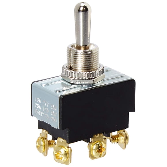 Interruptor BEP 1002012 DPDT (encendido), apagado y encendido, cromado