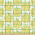 thumbnail image 2 of Vegetable Fabric by the Yard, Bell Peppers Doodle Eat Food Cuisine Vegetable Farming Chipotle Graphic, Upholstery Fabric for Dining Chairs Home Decor Accents, Earth Yellow Green by Ambesonne, 2 of 5