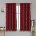 thumbnail image 2 of Deconovo Cortinas opacas rojas de 132 x 114 cm con aislamiento térmico para ventanas, 2 of 7