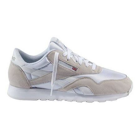 Reebok Women's Classic Nylon Shoes White/Light Gray Running Sneakers