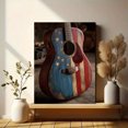 thumbnail image 6 of American Flag Acoustic Guitar Canvas Print, Suitable for Living Room, Office, Music Room, Bar, 6 of 8
