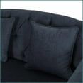 thumbnail image 4 of Comfortable Double Chaise Loveseat for Living Room – Polyester Fabric, Scroll Arms & Pillows | Gray | Fabric | Polyester, 4 of 11