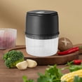 thumbnail image 6 of Oioii 4.52x3.66in Electric Garlic Chopper,Portable Mini Food Processor, USB Rechargeable Vegetable Chopper Blender for Nuts Chili Onion Minced Meat Baby Food and Spices,Black, 6 of 7
