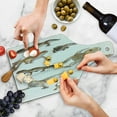 thumbnail image 4 of Reptile Cutting Board, Colorful Staring Leopard Gecko Family Image Prehistoric Reptiles Wildlife Print, Tempered Glass Cutting and Serving Board, Wine Bottle Shape, Multicolor, by Ambesonne, 4 of 5