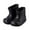Black, variant on TAIAOJING Kids Rain Boots Shoes For Boys Non- Lightweight Comfortable Outdoor Play Shoes Toddler To Youth Sizes Versatile 3-4
