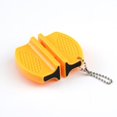 thumbnail image 1 of Afilador de cuchillos amarillo de 2 piezas, cuchillo de cocina, diseño colgante conveniente y cómodo para cuchillo de cocina, 1 of 5