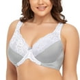 thumbnail image 3 of Women's Underwire Lace Unlined Everyday Bra Minimizer Full Coverage Bralette 52C, 3 of 8