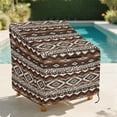 thumbnail image 2 of Renewold Patio Chair Covers Waterproof Dust Proof Stackable Patio Chair Covers Outdoor Lawn Patio Furniture Protection Fits up to 38"W x 38"D x 36"H, Southwest American Tribal Leopard Print, 2 of 7