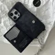 thumbnail image 4 of Funda para teléfono con ranura para tarjeta cosida a mano Inssimple con diseño cruzado, compatible con iPhone 15/14pro, cobertura completa, rígida, para iPhone 13/12, 4 of 5