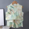thumbnail image 2 of KPOPLK Girl Clothes Toddler Girls Summer Outfit Fashion Tank Top+ Shorts Set 2 Piece Clothing for Girl 9M-14Years(18-24 Months,Light Green), 2 of 8