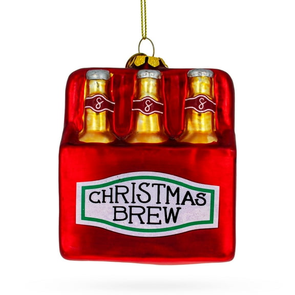 Festive Christmas Brew Beer Glass Christmas Ornament