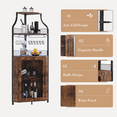 thumbnail image 3 of Gabinete Esquinero para Vino, Soporte Metálico para Más de 50 Botellas y Copas, Almacenamiento de Piso para Cocina y Bar, 3 of 5